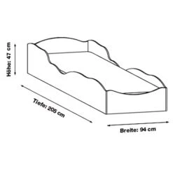Bed Kate Prinzessinnen (prinsessen) -Thuis - kinderkamer 1000201654 200310 11085000006 SKETCH DETAILS P000000001000201654 sketch