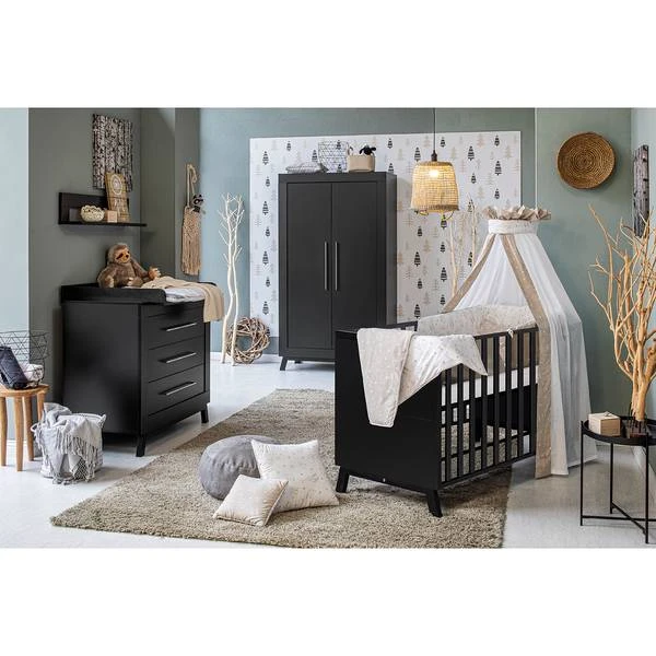 Verschoningscommode Miami Black 2 Verschoningscommode Miami Black - Afbeelding 2
