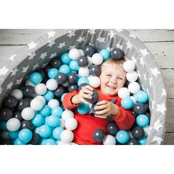 Ballenbad Soft White Stars Grijs 2 Ballenbad Soft White Stars Grijs - Afbeelding 2
