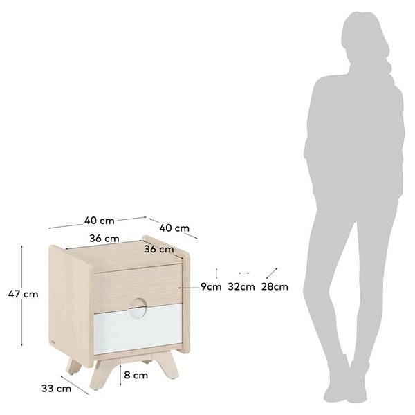 Nachtkastje Nunila 2 Nachtkastje Nunila - Afbeelding 2