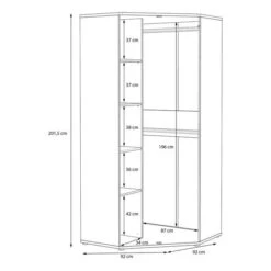 Hoekkledingkast Callander -Thuis - kinderkamer 1000366471 220919 501 SKETCH DETAILS P000000001000366471 sketch