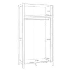 Kledingkast Thurles -Thuis - kinderkamer 1000366493 220919 501 SKETCH DETAILS P000000001000366493 sketch