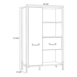 Open Kast Shenbu Met 2 Deuren -Thuis - kinderkamer 1000408593 231031 500 SKETCH DETAILS P000000001000408593 sketch