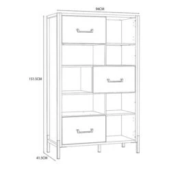 Open Kast Shenbu Met 3 Lades -Thuis - kinderkamer 1000408596 231031 500 SKETCH DETAILS P000000001000408596 sketch