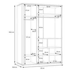 Draaideurkast Lannec -Thuis - kinderkamer 1000408606 231031 501 SKETCH DETAILS P000000001000408606 sketch