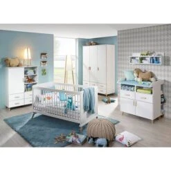 Open Kast Mieke II -Thuis - kinderkamer babybett mieke esche teilmassiv alpinweiss esche 4945992