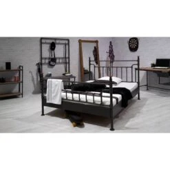 Bed Water Pipe -Thuis - kinderkamer bett water pipe stahl schwarz kupfer 120 x 200cm 4891772