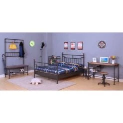 Bed Water Pipe -Thuis - kinderkamer bett water pipe stahl schwarz kupfer 120 x 200cm 4891776
