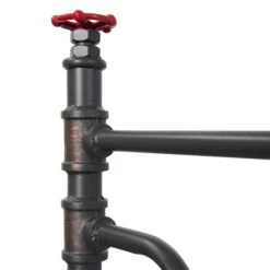 Bed Water Pipe -Thuis - kinderkamer bett water pipe stahl schwarz kupfer 120 x 200cm 4891788