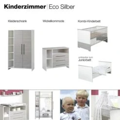 Babykamer Eco Silber (3-delig) -Thuis - kinderkamer schardt eco silber kinderzimmer silber lackiert m sc kse 0382 2
