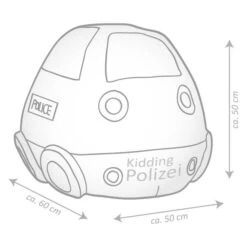 Zitzak Kidding Police -Thuis - kinderkamer sitzsack kidding polizei webstoff blau 5049700